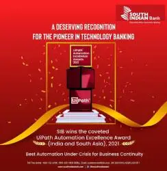 South Indian Bank won the UiPath Automation Excellence Award